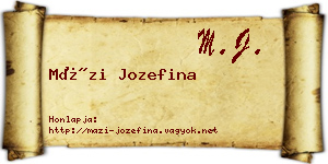 Mázi Jozefina névjegykártya